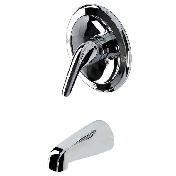 Kingston Brass Tub and Shower Faucet, Polished Chrome, Wall Mount KB531LTO